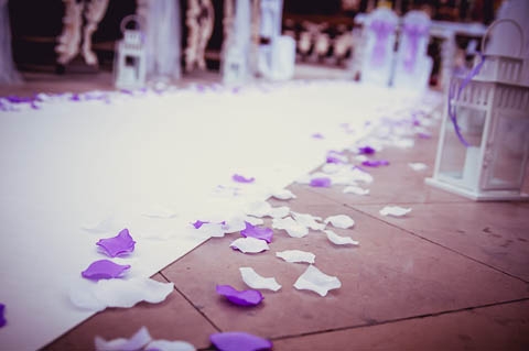 dywan biały na ślub